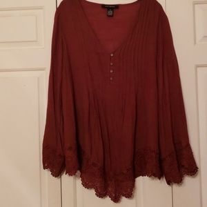 Wine colored blouse